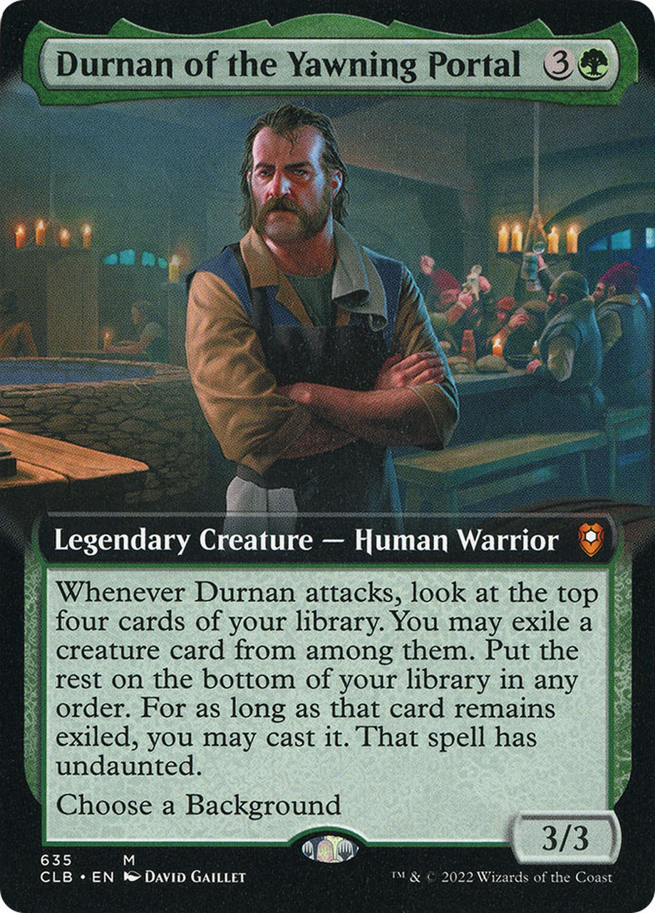Durnan of the Yawning Portal (Extended Art) [Commander Legends: Battle for Baldur's Gate] [Foil]