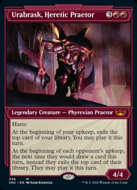 Urabrask, Heretic Praetor (Showcase Art Deco) [Streets of New Capenna] [Foil]