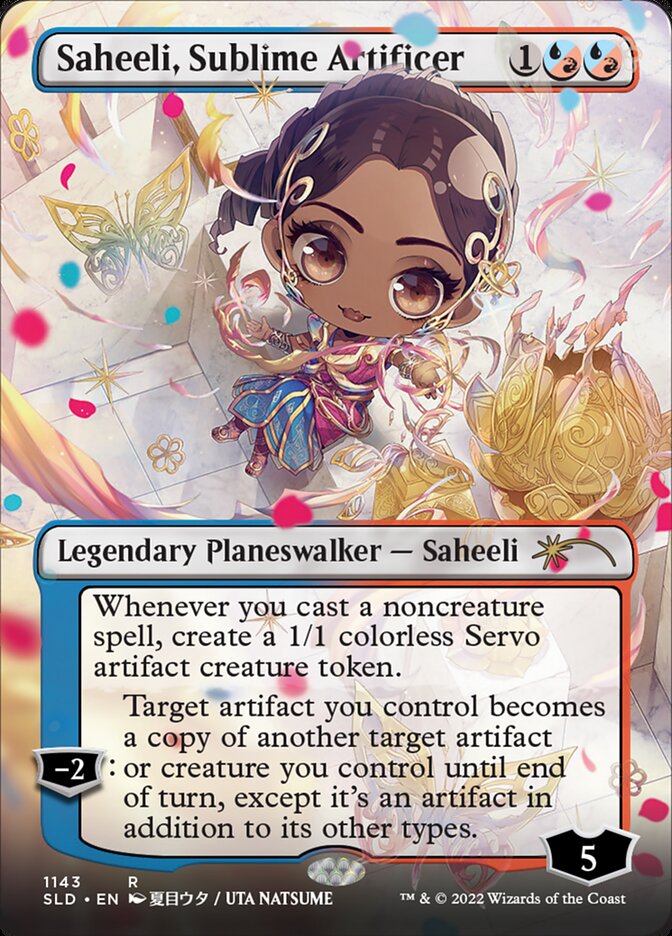Saheeli, Sublime Artificer (Borderless) [Secret Lair Drop Series] [Foil]