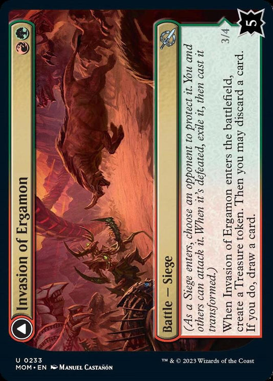 Invasion of Ergamon // Truga Cliffcharger [March of the Machine] [Foil]