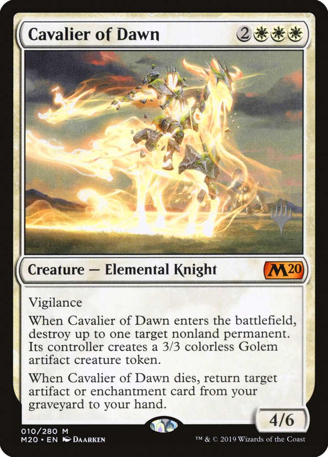 Cavalier of Dawn (Promo Pack) [Core Set 2020 Promos] [Foil]