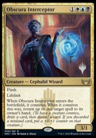 Obscura Interceptor (Promo Pack) [Streets of New Capenna Promos] [Foil]