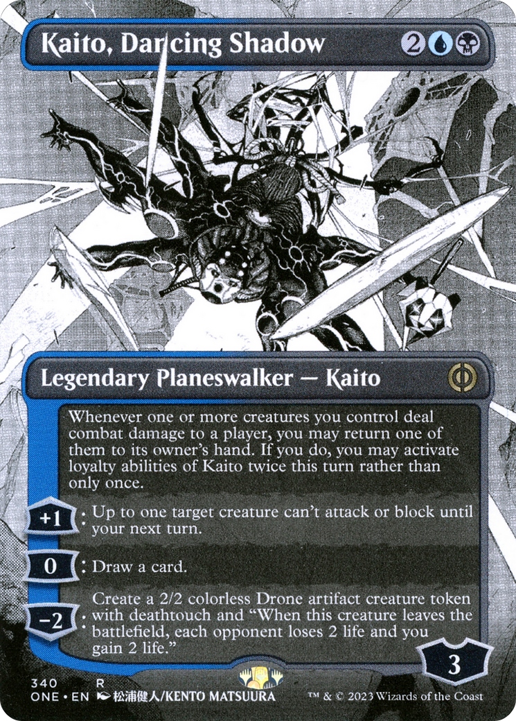 Kaito, Dancing Shadow (Borderless Manga) [Phyrexia: All Will Be One] [Foil]