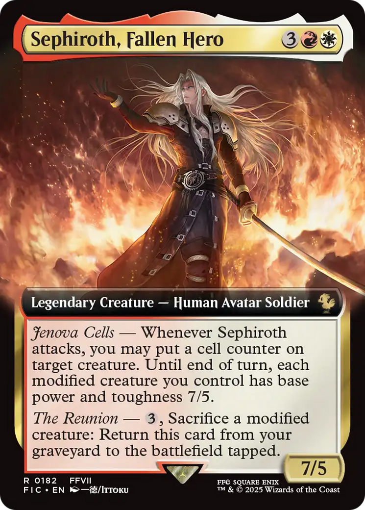 Sephiroth, Fallen Hero (Extended Art) [FINAL FANTASY Commander] [Foil]