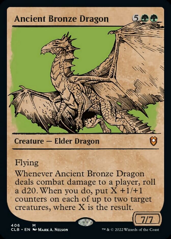 Ancient Bronze Dragon (Showcase) [Commander Legends: Battle for Baldur's Gate] [Foil]