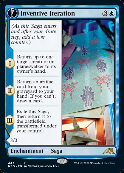 Inventive Iteration // Living Breakthrough (Extended Art) [Kamigawa: Neon Dynasty] [Foil]