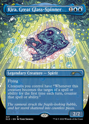 Kira, Great Glass-Spinner [Secret Lair Drop Series] [Borderless] [Foil]