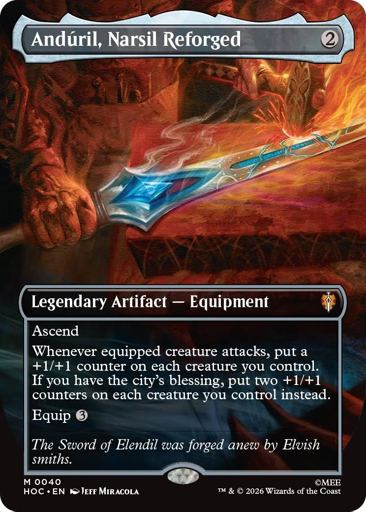 Anduril, Narsil Reforged (Borderless) [The Hobbit: Eternal-Legal] [Foil]