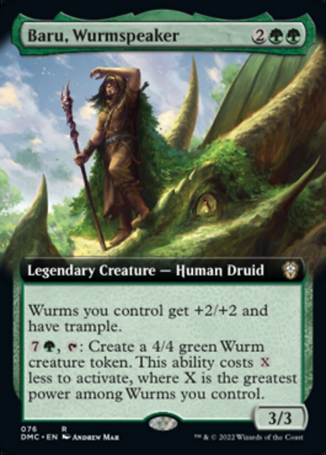 Baru, Wurmspeaker (Extended Art) [Dominaria United Commander] [Foil]
