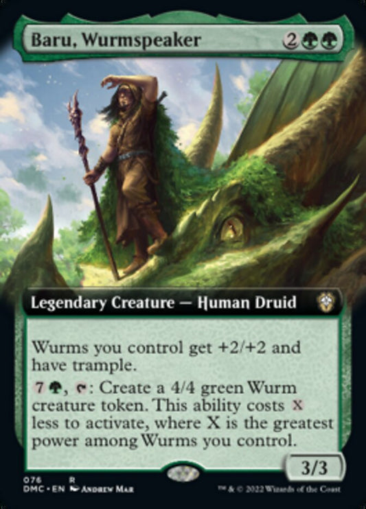 Baru, Wurmspeaker (Extended Art) [Dominaria United Commander] [Foil]