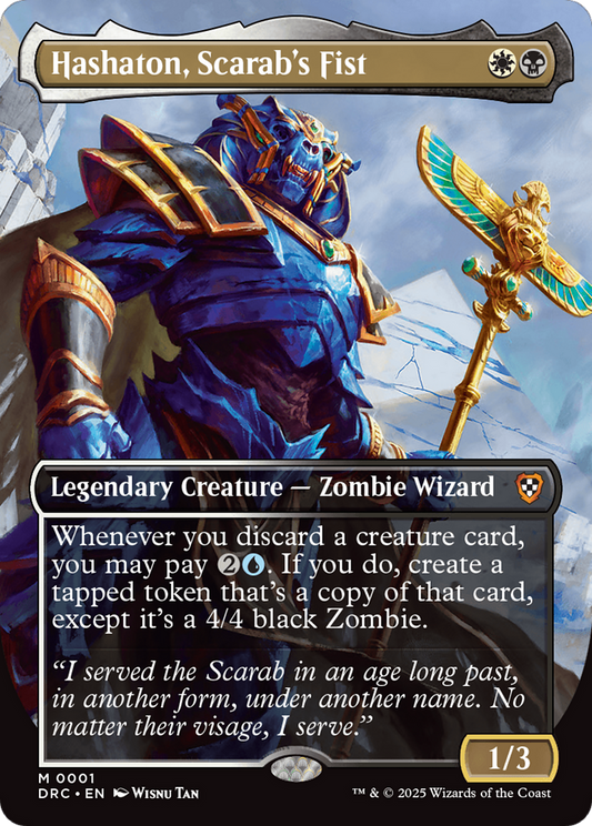Hashaton, Scarab's Fist (Borderless) [Aetherdrift Commander] [Foil]