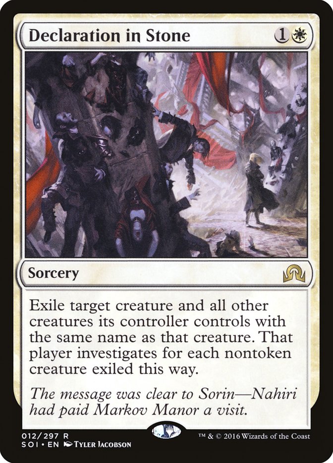 Declaration in Stone [Shadows over Innistrad] [Foil]