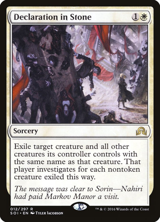 Declaration in Stone [Shadows over Innistrad] [Foil]