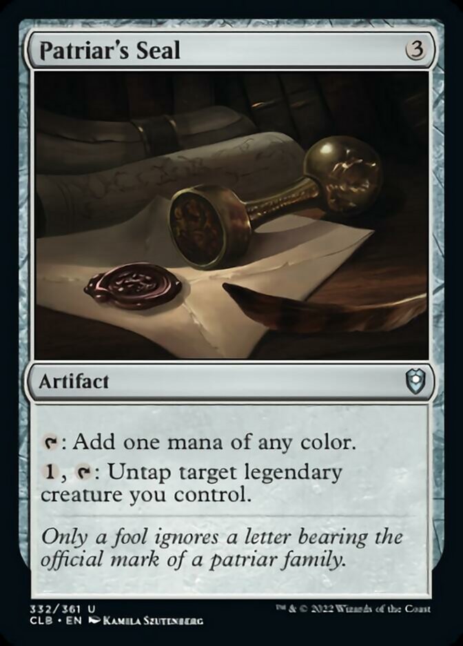 Patriar's Seal [Commander Legends: Battle for Baldur's Gate] [Foil]