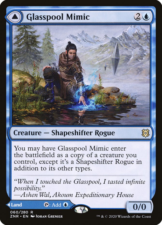 Glasspool Mimic // Glasspool Shore [Zendikar Rising] [Foil]