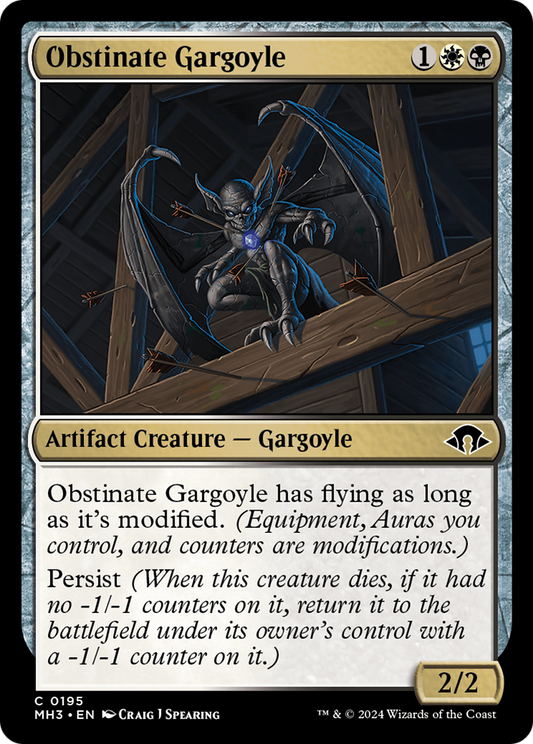 Obstinate Gargoyle [Modern Horizons 3] [Foil]