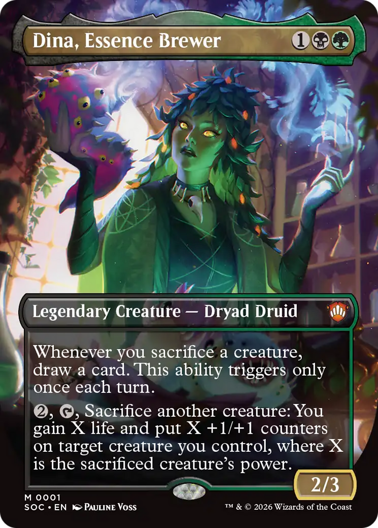 Dina, Essence Brewer (Borderless) [Secrets of Strixhaven Commander] [Foil]