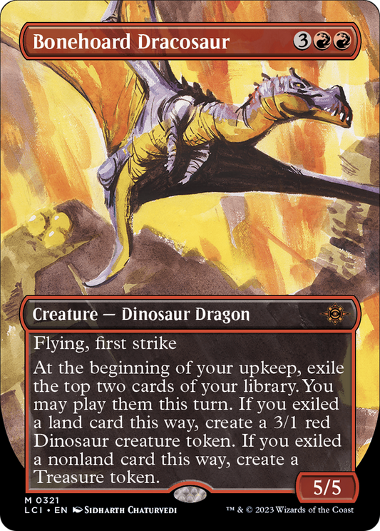 Bonehoard Dracosaur (Borderless) [The Lost Caverns of Ixalan] [Foil]