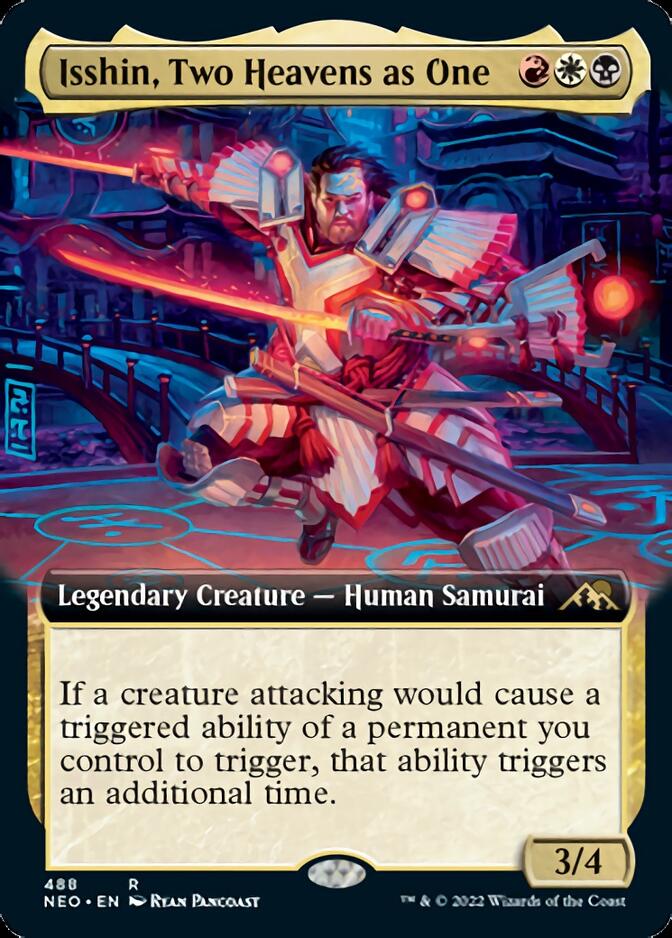 Isshin, Two Heavens as One (Extended Art) [Kamigawa: Neon Dynasty] [Foil]