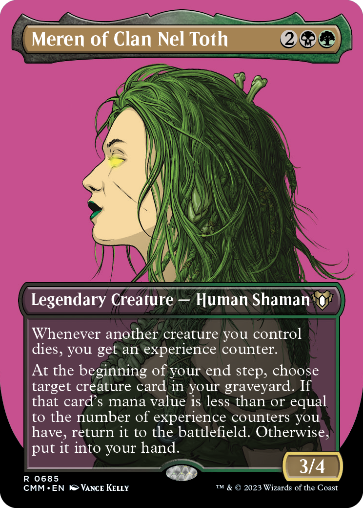 Meren of Clan Nel Toth (Borderless Profile) [Commander Masters] [Foil]