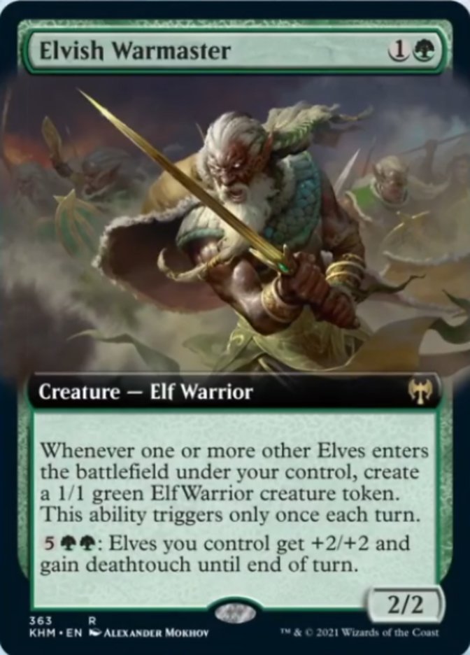 Elvish Warmaster (Extended Art) [Kaldheim] [Foil]