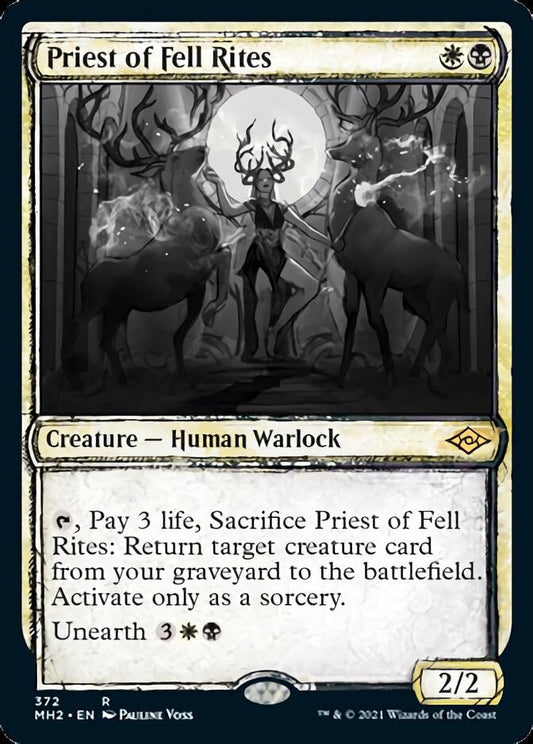 Priest of Fell Rites (Sketch) [Modern Horizons 2] [Foil]