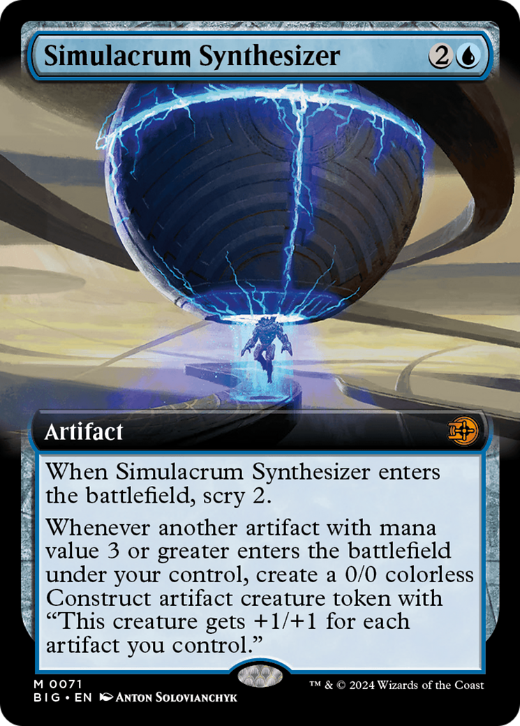 Simulacrum Synthesizer (Extended Art) [Outlaws of Thunder Junction: The Big Score] [Foil]