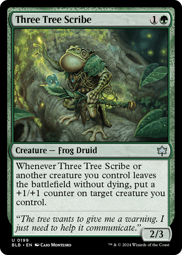 Three Tree Scribe [Bloomburrow] [Foil]