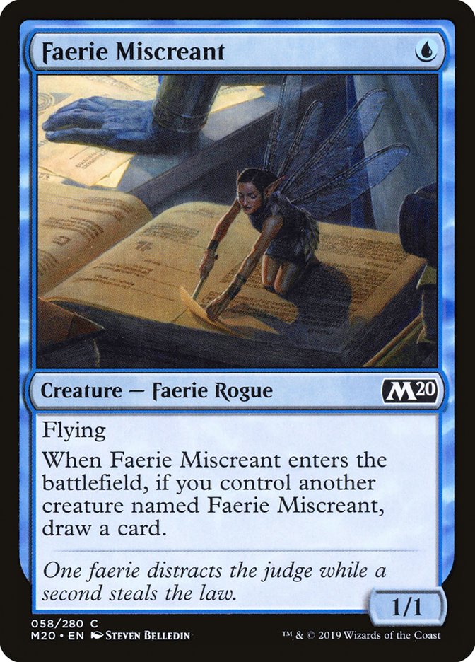 Faerie Miscreant [Core Set 2020] [Foil]