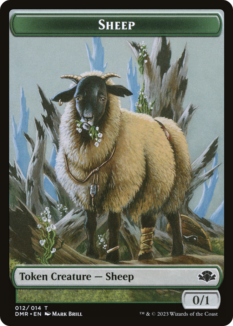 Sheep Token [Dominaria Remastered Tokens] [Foil]