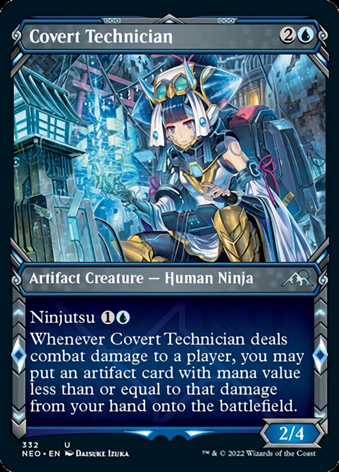 Covert Technician (Showcase Ninja) [Kamigawa: Neon Dynasty] [Foil]