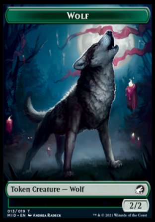 Wolf // Spider Double-Sided Token [Innistrad: Midnight Hunt Tokens] [Foil]