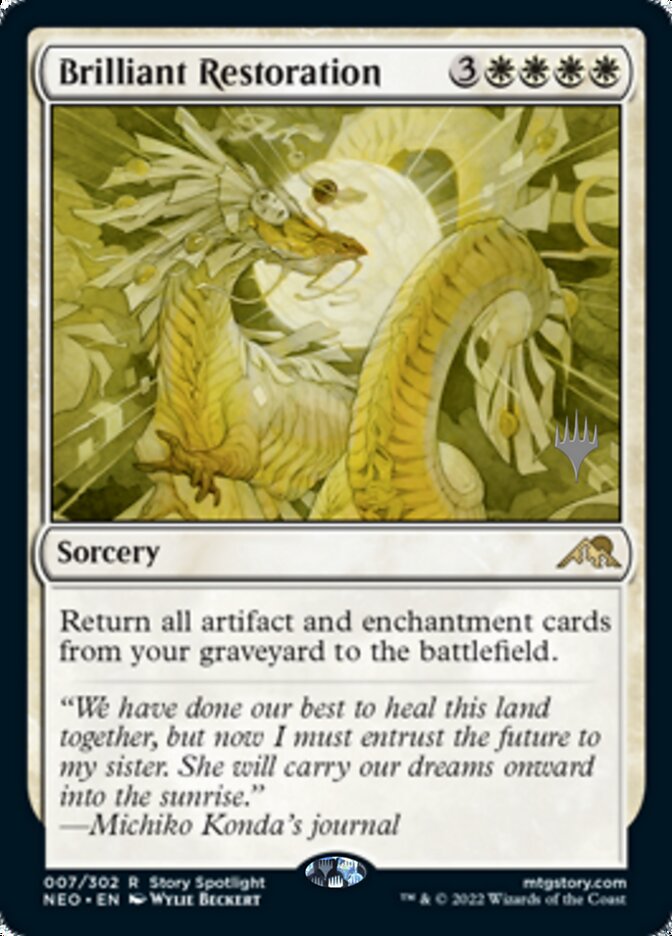 Brilliant Restoration (Promo Pack) [Kamigawa: Neon Dynasty Promos] [Foil]