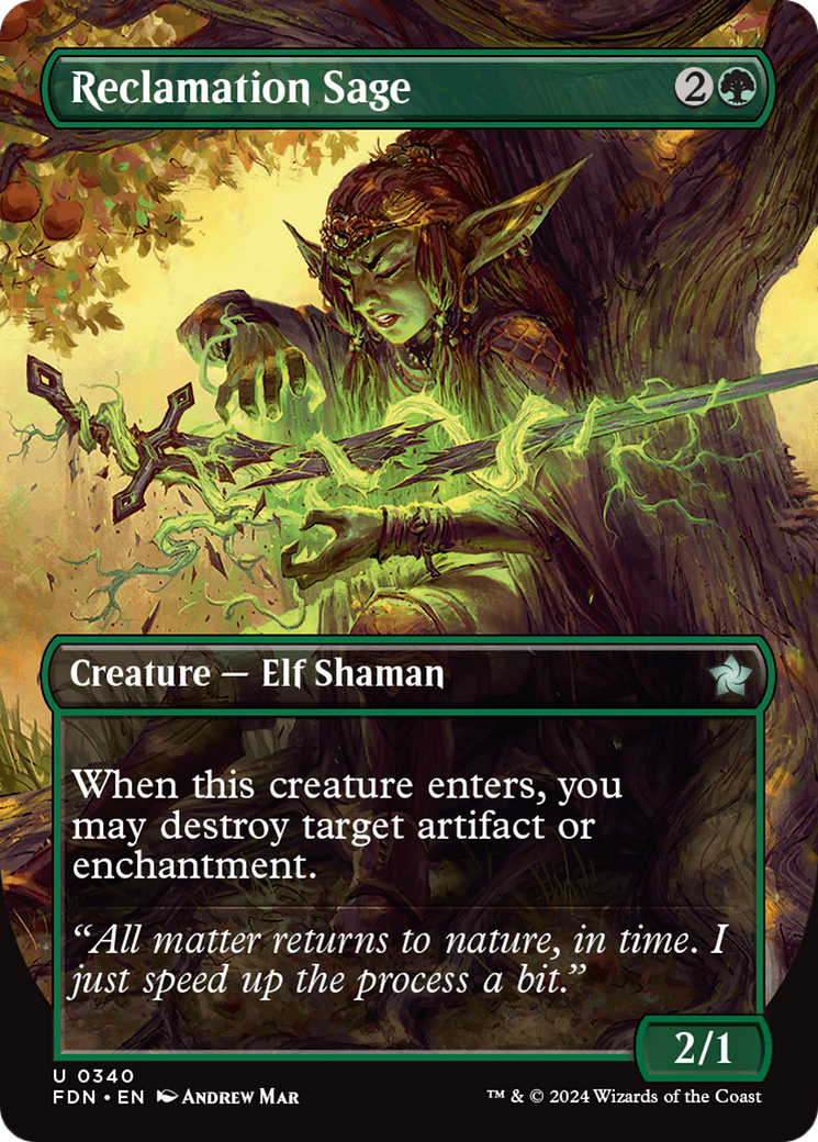 Reclamation Sage (Borderless) [Foundations] [Foil]