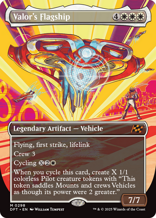 Valor's Flagship (Borderless) [Aetherdrift] [Foil]