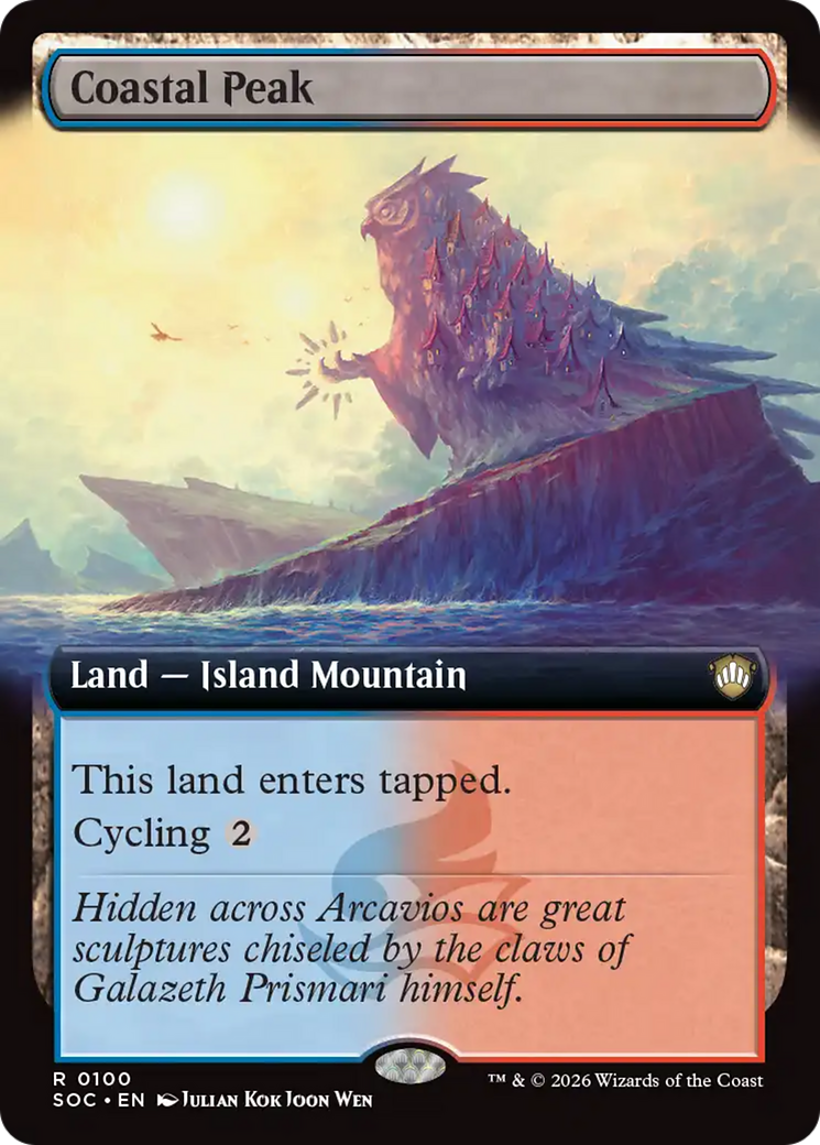 Coastal Peak (Extended Art) [Secrets of Strixhaven Commander] [Foil]