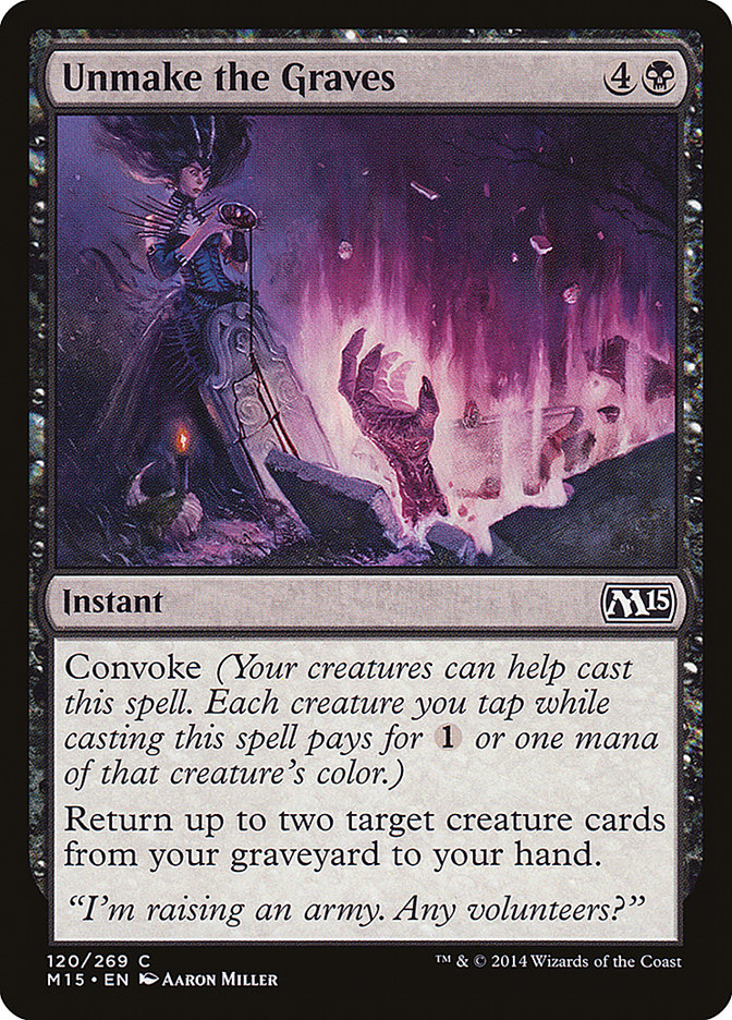 Unmake the Graves [Core Set 2015] [Foil]