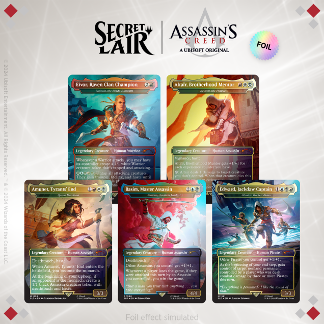Secret Lair x Assassin’s Creed: Lethal Legends Rainbow Foil Edition