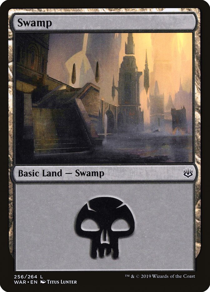 Swamp (256) [War of the Spark] [Foil]