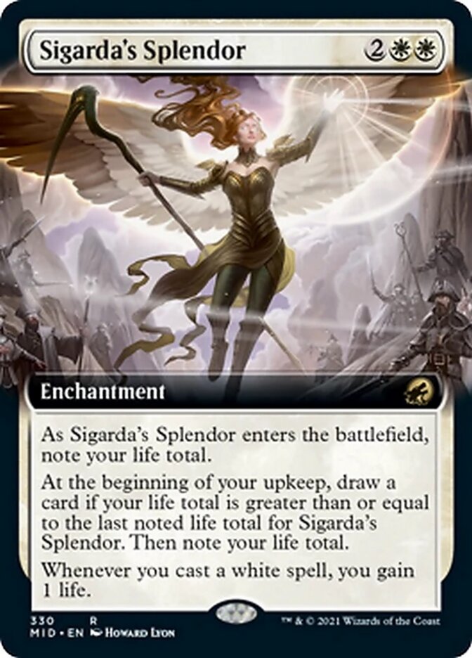 Sigarda's Splendor (Extended Art) [Innistrad: Midnight Hunt] [Foil]