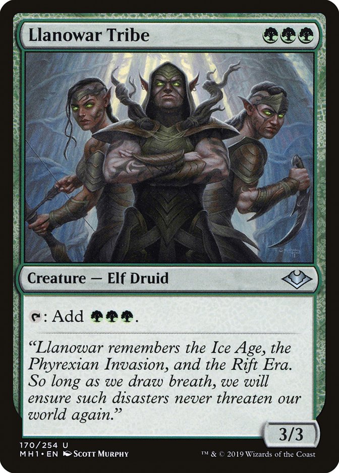 Llanowar Tribe [Modern Horizons] [Foil]