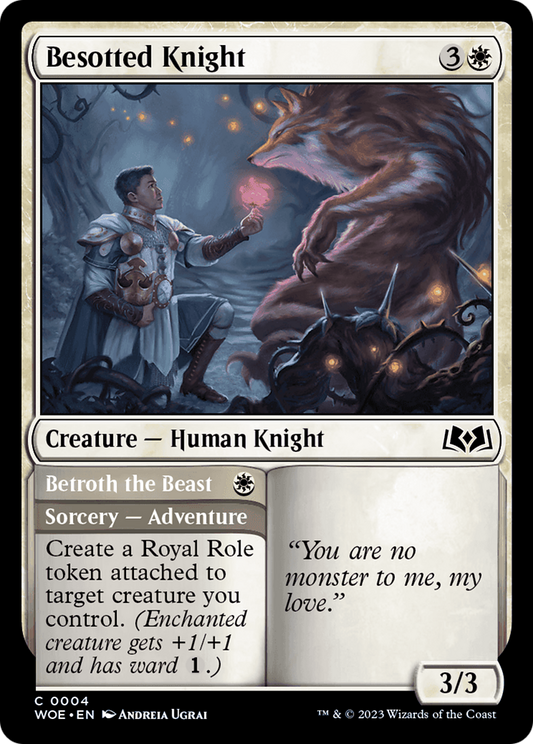 Besotted Knight // Betroth the Beast [Wilds of Eldraine] [Foil]