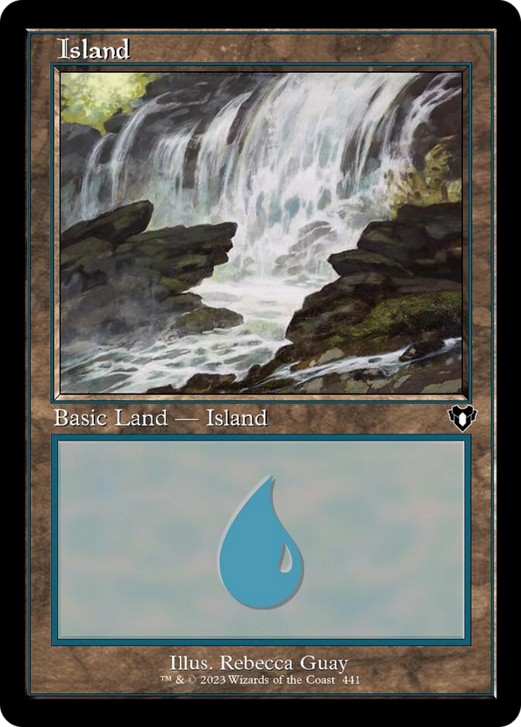 Island (441) (Retro) [Commander Masters] [Foil]
