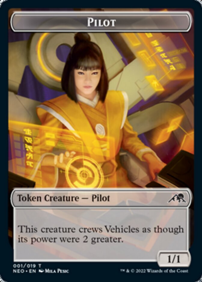 Pilot Token [Kamigawa: Neon Dynasty Tokens] [Foil]