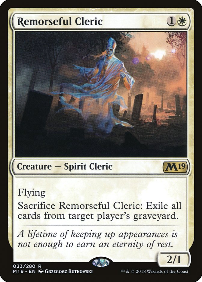 Remorseful Cleric [Core Set 2019] [Foil]