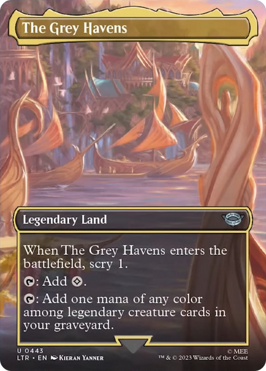 The Grey Havens (Borderless Alternate Art) [The Lord of the Rings: Tales of Middle-Earth] [Foil]