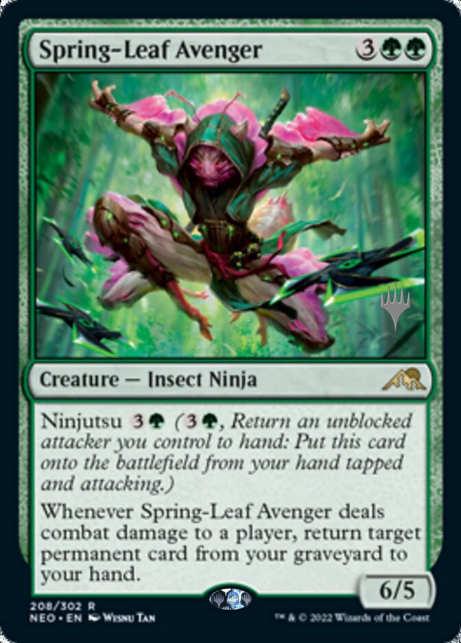 Spring-Leaf Avenger (Promo Pack) [Kamigawa: Neon Dynasty Promos] [Foil]