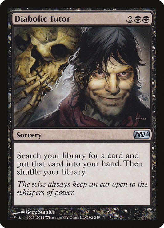 Diabolic Tutor [Core Set 2012] [Foil]