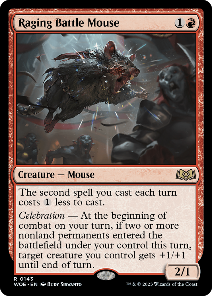 Raging Battle Mouse [Wilds of Eldraine] [Foil]