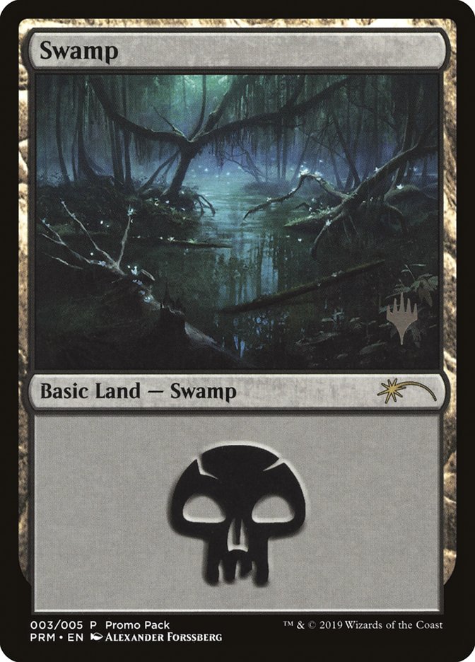 Swamp (3) [Core Set 2020 Promo Pack] [Foil]